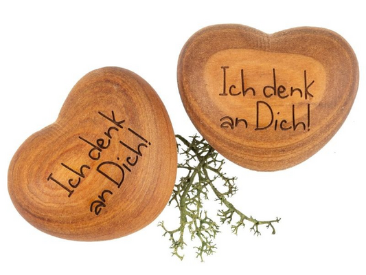 Holz Handschmeichler - Kirsche geölt - "Ich denk' an Dich!"