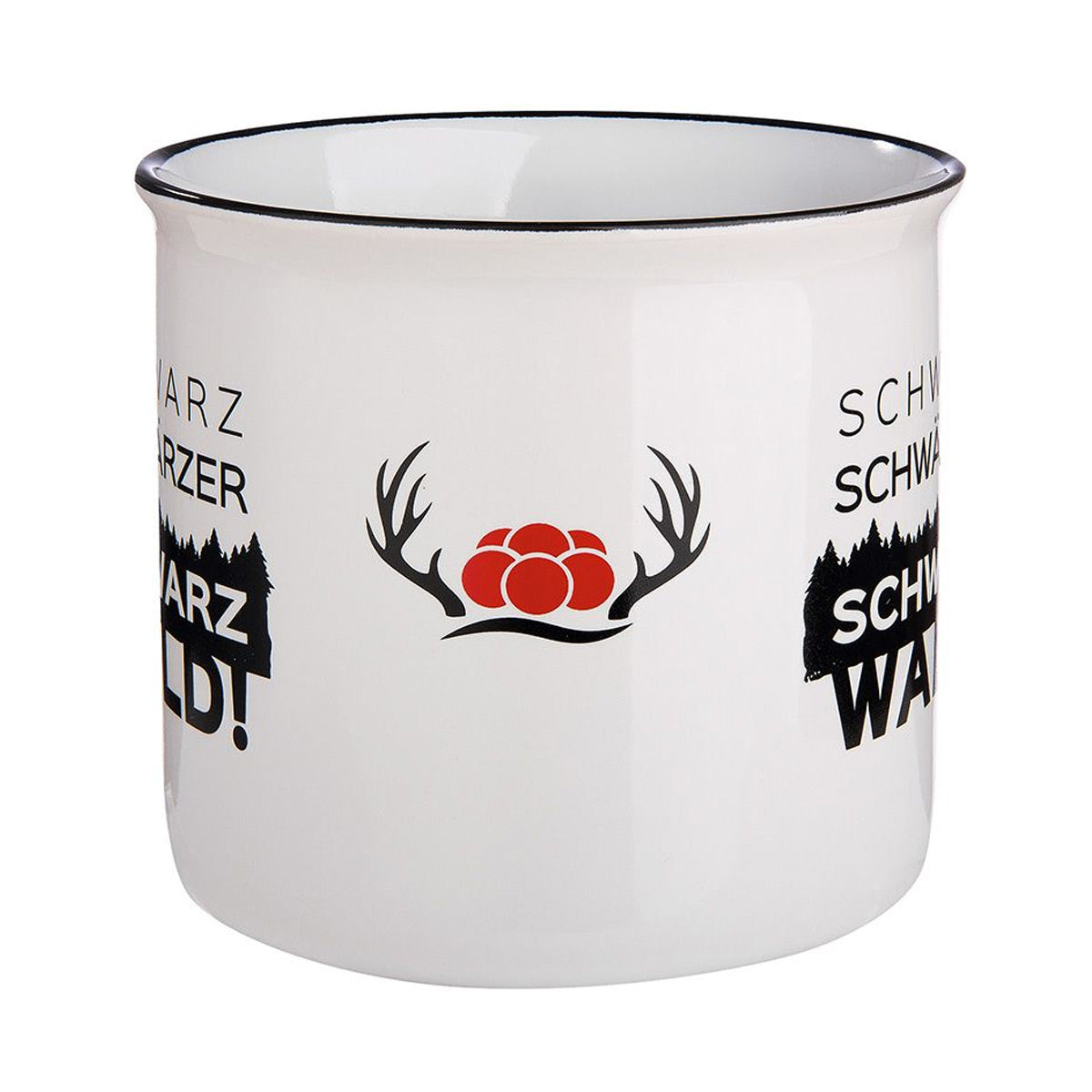 Keramik-Tasse 'Schwarzwald' Emailledesign ca. 390 ml