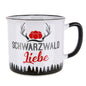 Keramik-Tasse 'Schwarzwaldliebe' Emailledesign ca. 390 ml