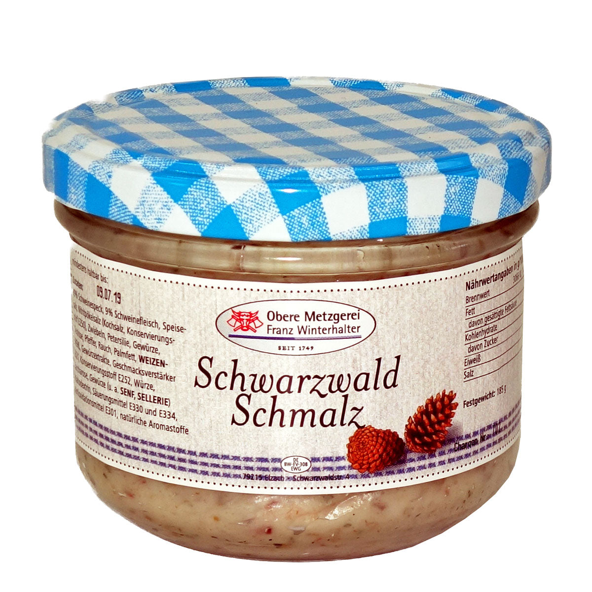 Schwarzwald Schmalz herzhaft lecker 185 g