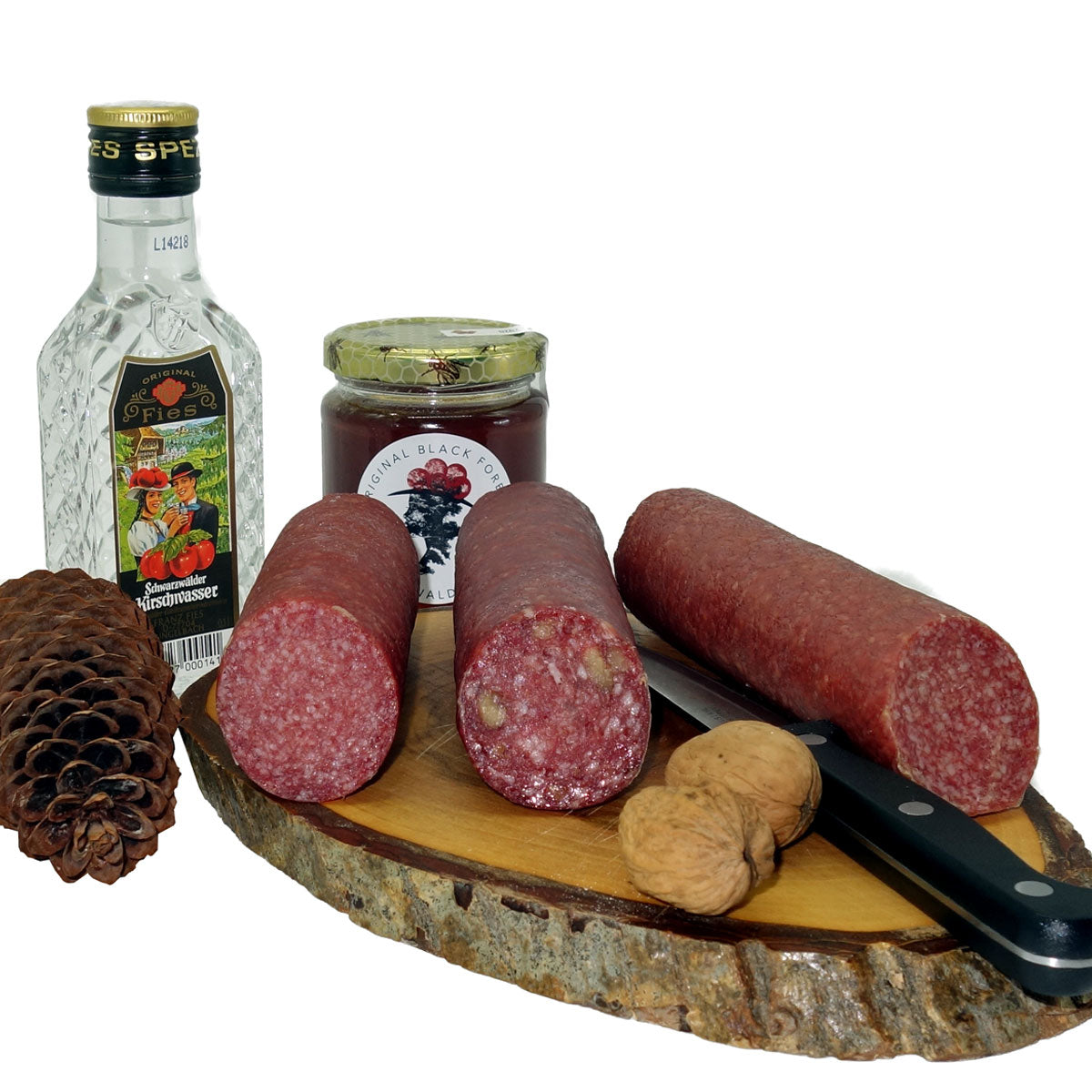 Salami 3-er Pack: Kirschwasser, Walnuss, Honig ca. 540 g