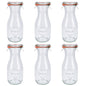 WECK Saftflasche 530 ml incl.Deckel, Gummi + Klammern, 6-er Set