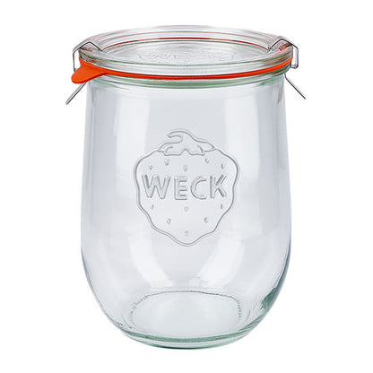 WECK Tulpenglas 1062 ml incl.Deckel, Gummi, Klammern-6-er