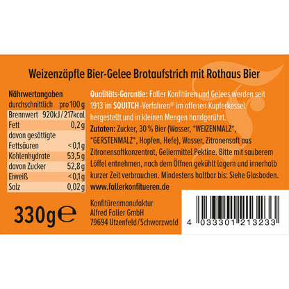 FALLER Weizenzäpfle Bier-Brotaufstrich 330 g